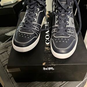 Coach hightop, sneakers, leather